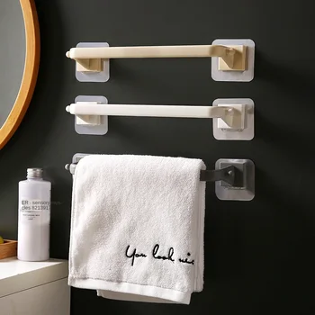 

Towel Rack Bathroom Shelf Suction Cup Punch-free Kitchen Bathroom Toilet Towel Bar Bathroom Shelf Bathroom Storage