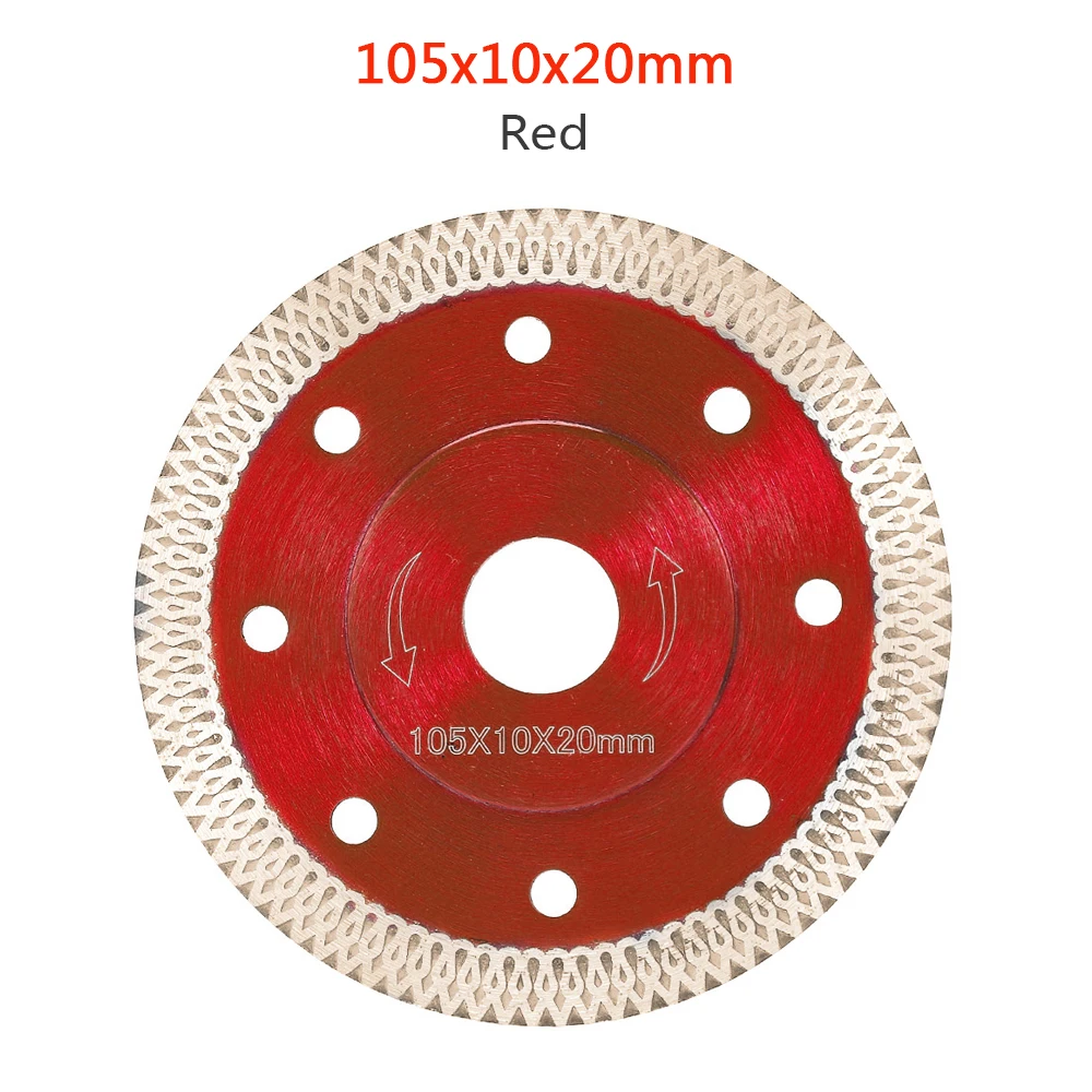 105/115 мм/125 мм Алмазная резка горячего прессования Спеченная сетка турбо пилы мокрый и диск для сухой резки фарфоровой плитки Керамическая резка - Цвет: Red 105mm