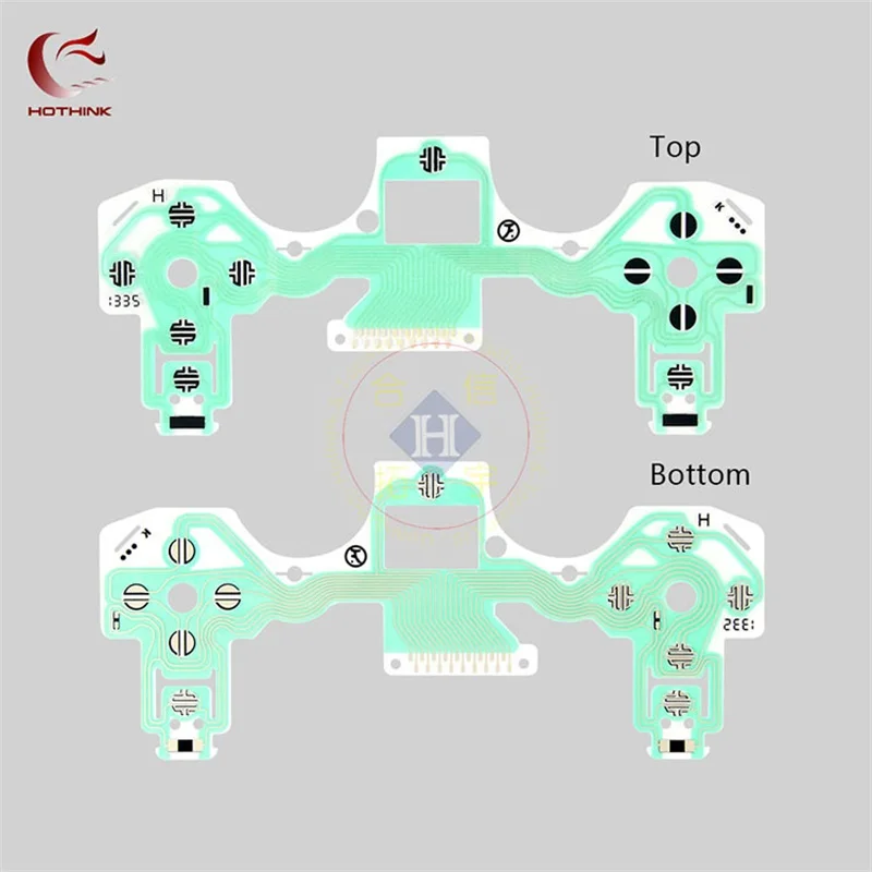 

HOTHINK For Replacement For Sony Playstation 4 PS4 / Pro JDS 001/011 Controller Conductive Film PCB Circuit Keypad flex Cable