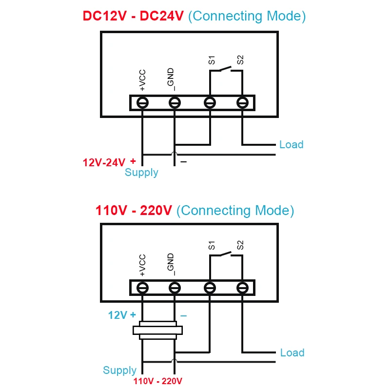 Мини цифровой контроль температуры Лер DC12V AC110-220V термостат регулятор нагрева охлаждения контроль Терморегулятор с датчиком