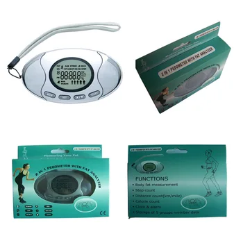 

2019 New Outdoor Calorie Calculation Pedometer Training Equipment Large Screen Fat Pedometer With Time And Alarm Clock 3 In 1