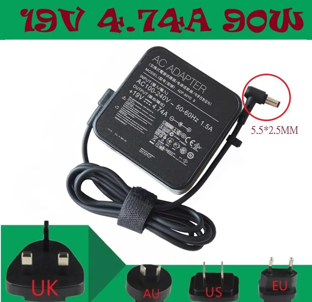 ADP-90YD B 90W 19V 4.74A 5 5*2 5mm адаптер питания зарядное устройство для Aus A52F A53E A53S A53U A55A A55VD