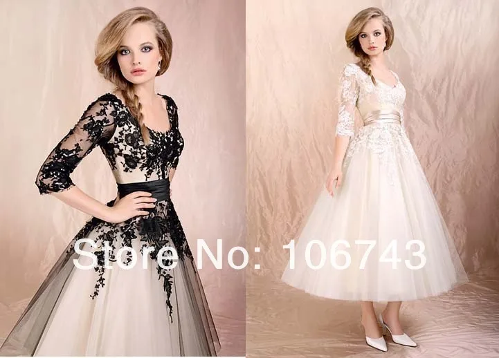 vestido de noiva, кружевное свадебное платье с рукавами, Черное короткое Кружевное платье с низкой спинкой на выпускной, платья для матери невесты