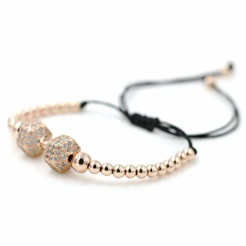 ANILLO Micro Pave CZ мужской браслет со штангой серебряный цвет любит удачу плетеный Канат для женщин Регулируемый Шарм ювелирные изделия