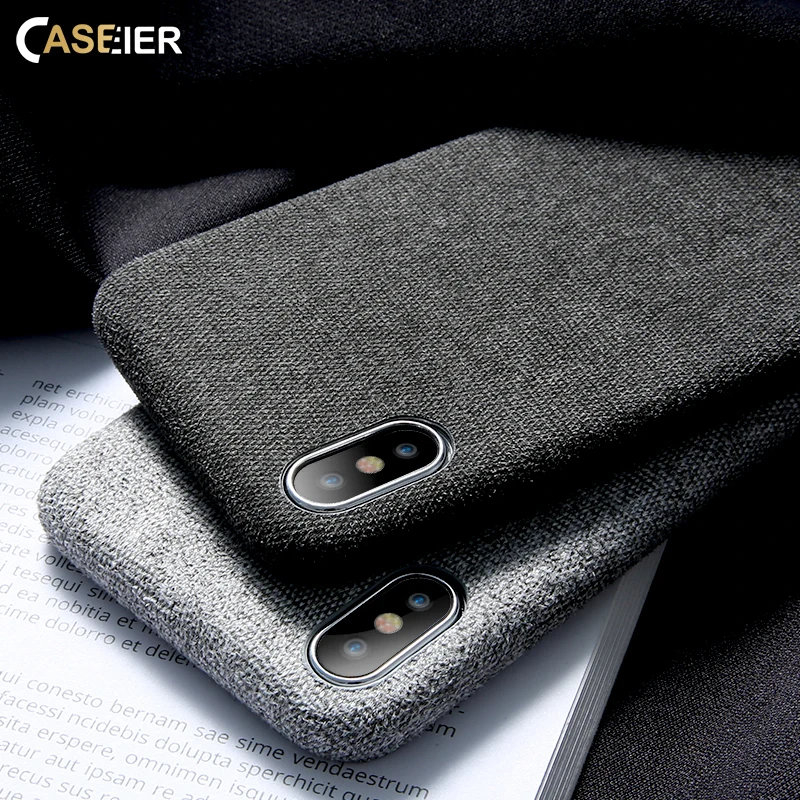 Текстильный тканевый чехол CASEIER для телефона iPhone 11 PRO X XS MAX XR 6 6S 7 8 PLUS SE 2020 тканевая