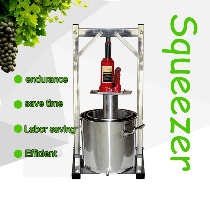 

Grape press commercial stainless steel fruit crusher household juice distiller's grains filter slag separation