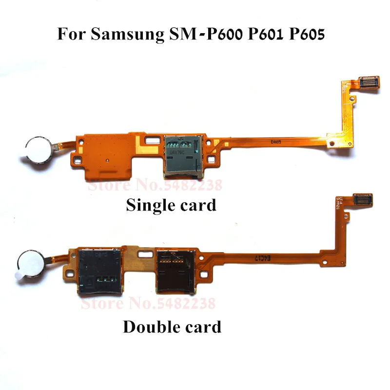10 шт. оригинальный разъем для SIM-карты держатель гибкий кабель FPC Samsung SM-P600 P601 P605 P600