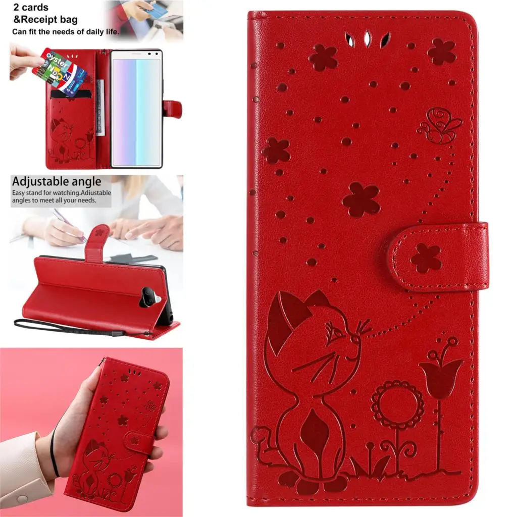Популярные Чехлы для девочек чехол etui Sony L4 из искусственной кожи флип-кошелек
