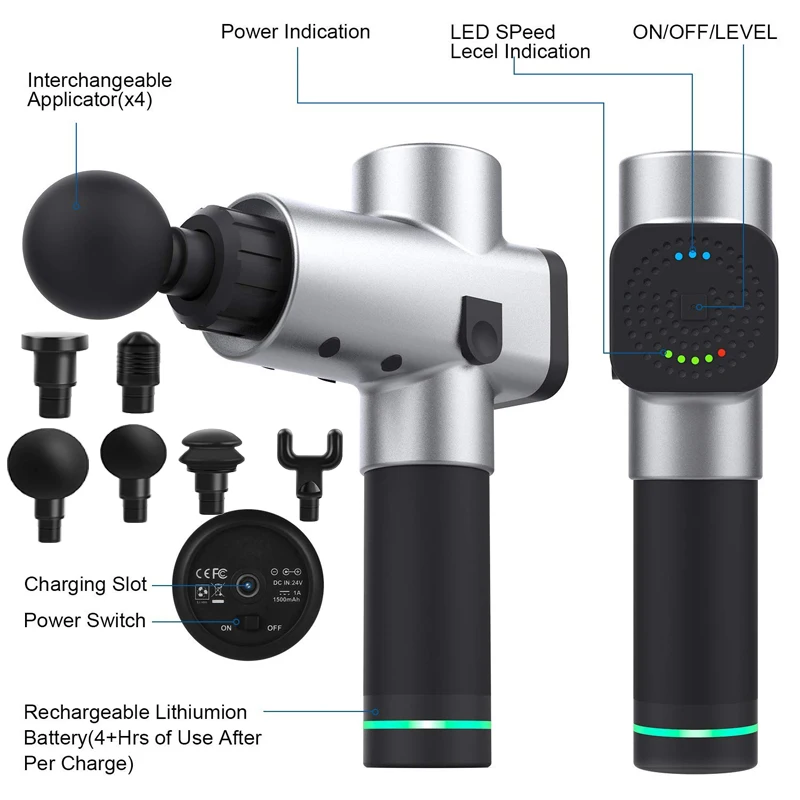 Tanie Phoenix A2 pistolet do masażu mięśni pistolet do masażu głębokich tkanek terapia pistolet ćwiczenia ból mięśni ulga odchudzanie ekspert