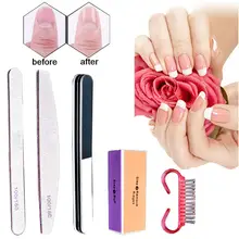 5 шт./компл. Nail Art Файлы пыли щетка для очистки буфера пилка для ногтей Полировка песок акрил для ногтей маникюр педикюр инструменты УФ-гель для ногтей
