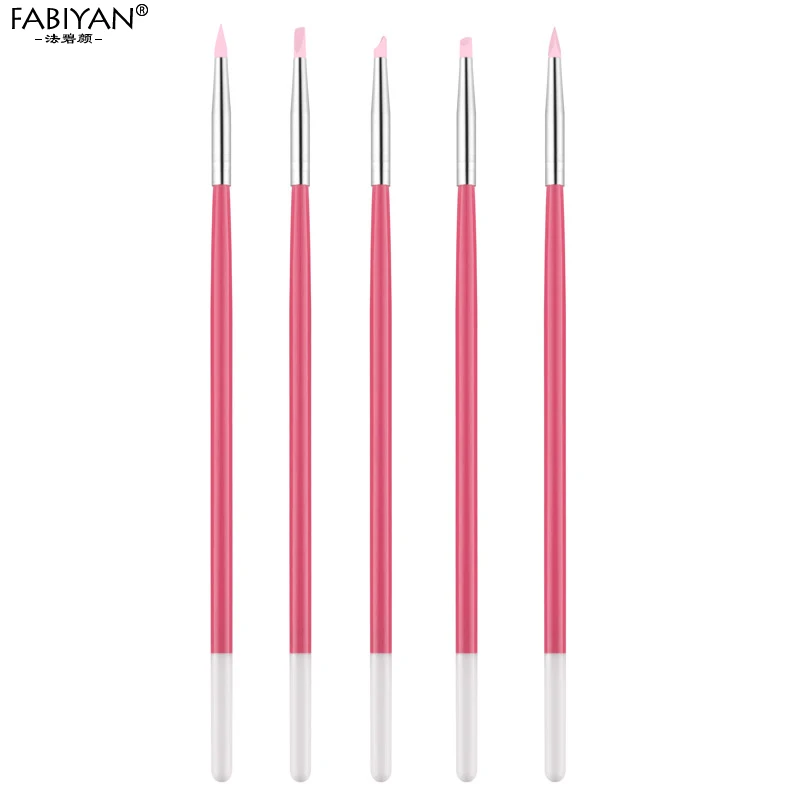 5 шт./компл. силиконовая кисть для дизайна ногтей резьба по дереву|nail art brushes tool|nail