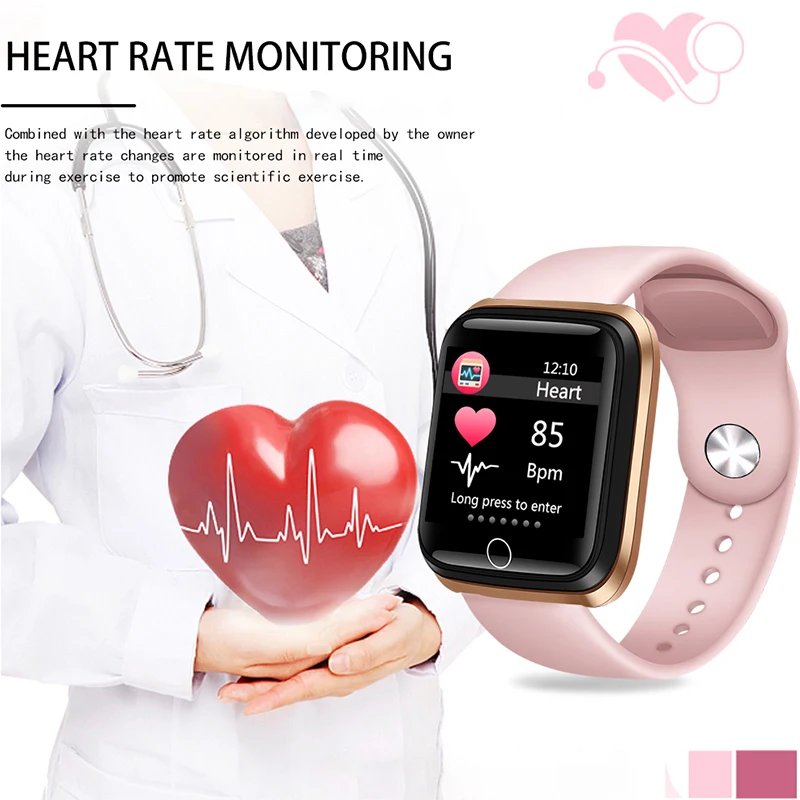  LIGE Smart Watch Women Sports Smart Bracelet IP67 Waterproof Watch Pedometer Heart Rate Monitor LED - 4000215988763