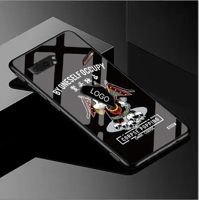 Чехол для Asus ROG Phone2 ZS660KL из закаленного стекла с мультипликационным рисунком из мягкого силикона с узором чехол для ASUS ROG Gaming Phone 2 задняя крышка - Цвет: Золотой
