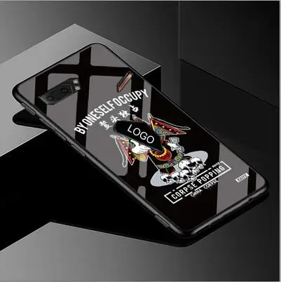 Золотой Чехол для Asus ROG Phone2 ZS660KL из закаленного стекла с мультипликационным рисунком из мягкого силикона с узором чехол для ASUS ROG Gaming Phone 2 задняя крышка - Цвет: Золотой