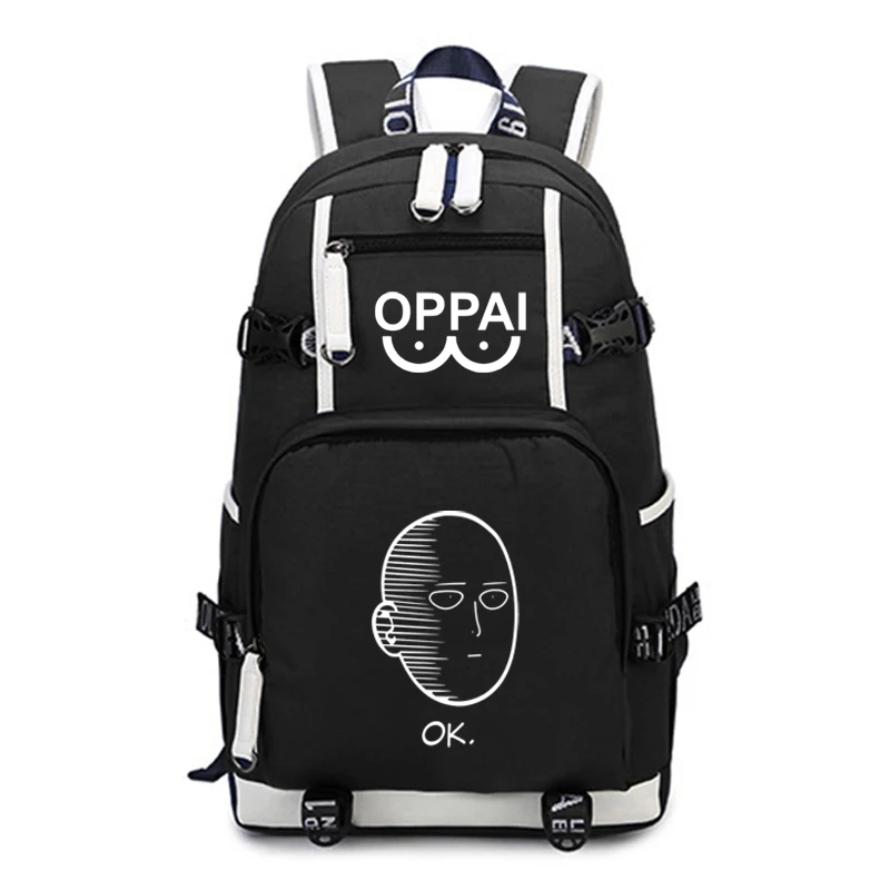 

One Punch Man Backpack Japan Anime Backpack Girls Boys Schoolbags Children Kids Large Capacity Backpack Travel Rucksack