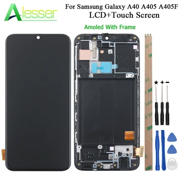 

Alesser For Samsung Galaxy A40 2019 LCD A405 A405F LCD Display And Touch Screen Amoled Screen With Frame Assembly+Tool+Adhesive