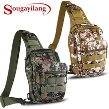 Sougayilang Waterproof Fishing Bag Multi-Purpose 2 Layer Nylon Bag Outdoor Fishing Tackle Single Shoulder Bag Green/ Grey