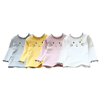 

New Children Cartoon Print Tops Shirt Autumn Baby Girl Long Sleeve T-Shirts Kids Cartoon Printed Tops Tees Casual Blouse
