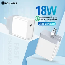 Posugear Быстрая зарядка 3,0 USB зарядное устройство портативное для huawei samsung QC3.0 18 Вт быстрое зарядное устройство PD 3,0 быстрое зарядное устройство для iPhone 11 Pro
