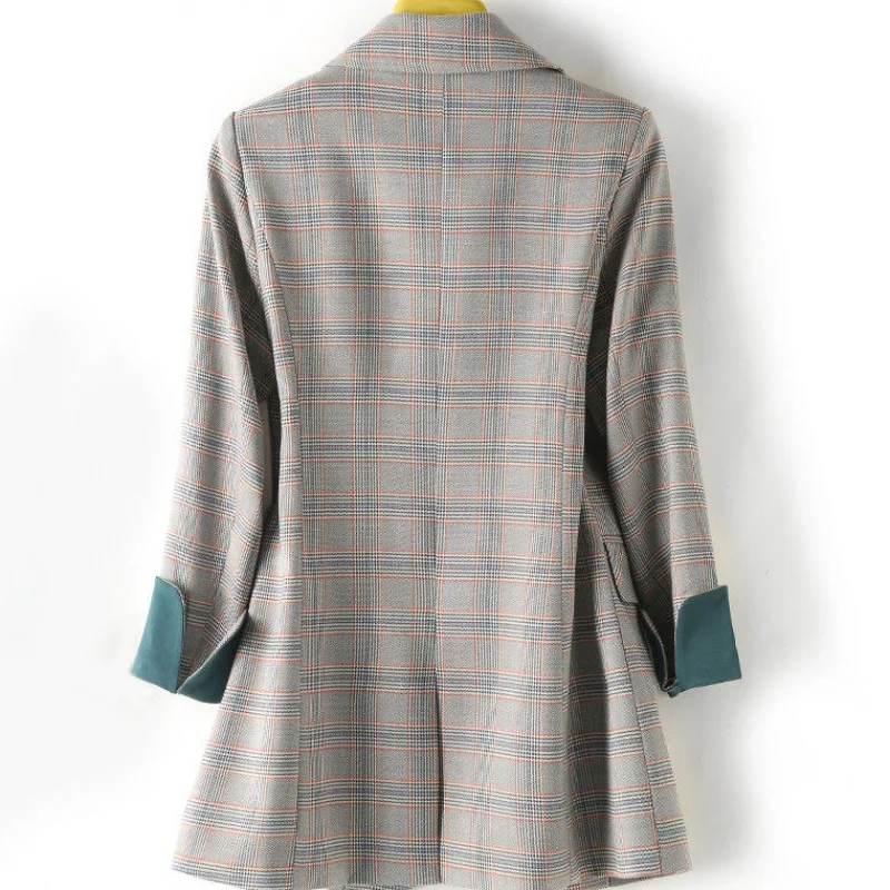 Plaid Small Suit Jacket Female Fashion Spring Summer New Korean Version Casual Wild Loose Autumn Suit Jacket Plaid Small Suit Jacket Female Fashion Spring Summer New Korean Version Casual Wild Loose Autumn Suit Jacket