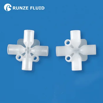

PP Plastic Adapters Cross Connector Couplings 1/4-28" FEPTeflon Tube Adapters Accurate Sizes Medical Grade China Supply Low Cost