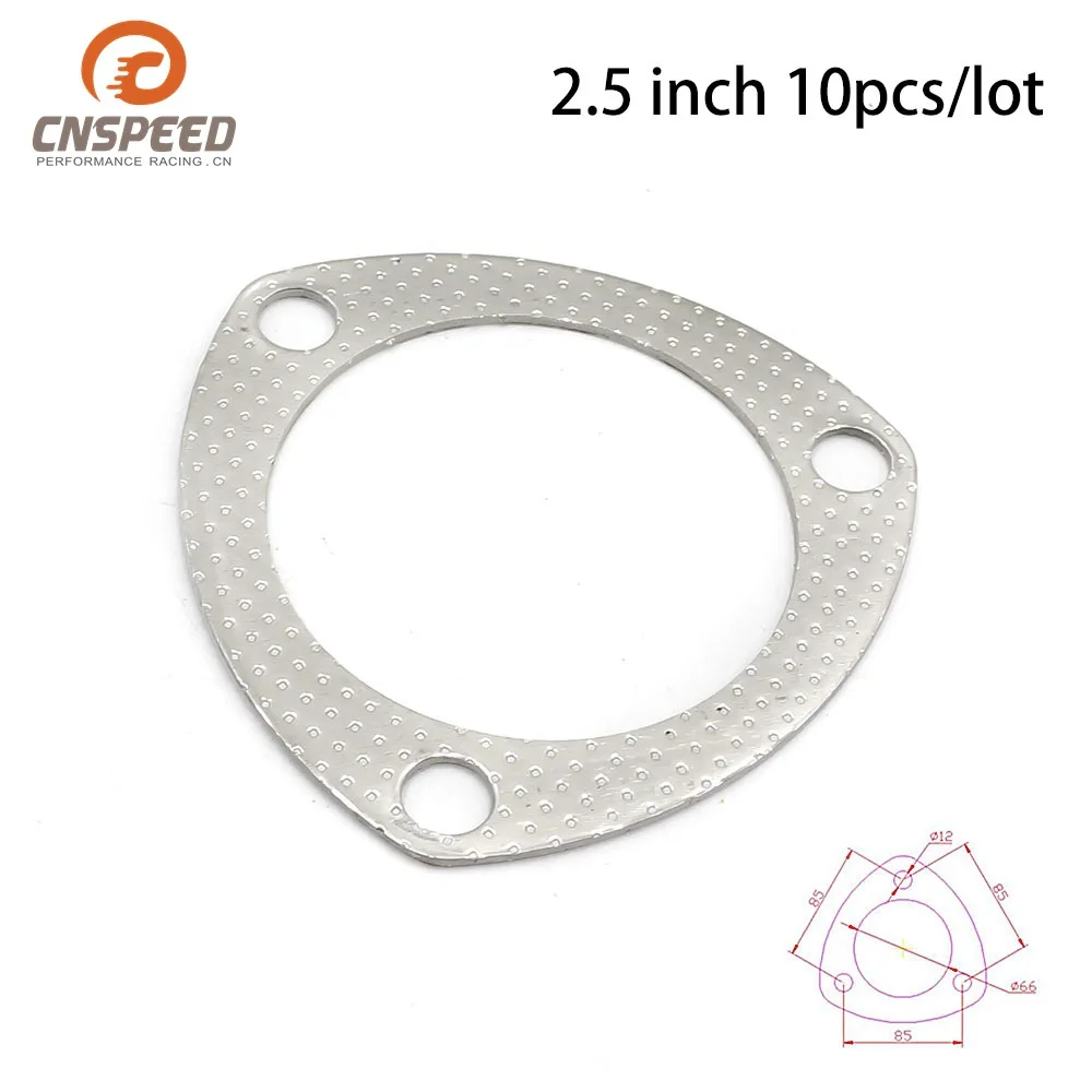 Car Universal 2.5/3-Inch Exhaust Pipe 3-hole-Sealing Gasket