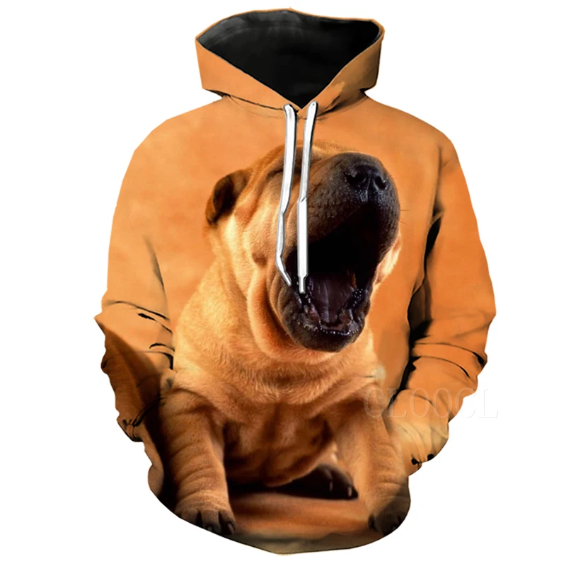 Hoodie 12 Повседневные Модные мужские толстовки для девочек, женские толстовки с капюшоном с длинным рукавом, толстовки с капюшоном с милым щенком, с 3D принтом - Цвет: Hoodie 12