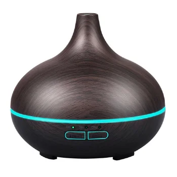

150ml USB Mini Air Humidifier Aroma Essential Oil Diffuser Wood Grain Ultrasonic Air Humidifier Mist Maker LED Lights for Home