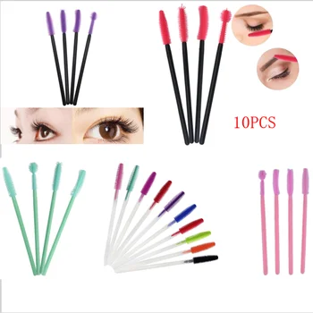 

10pcs Silicone Disposable Eyelash Applicator Wands Curler Brush Set Mascara Eyebrow Spoolers Comb Wands Spoolies Brushes