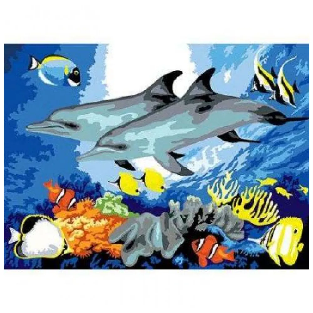 Картина по номерам Дельфины Royal&Langnickel 28x39см