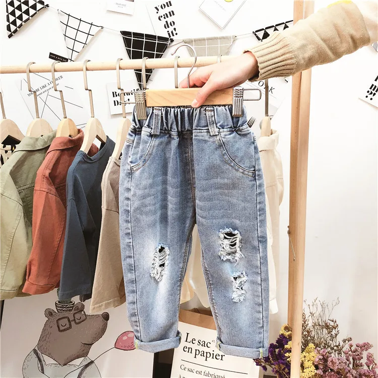 Childrenswear BOY'S Pants Spring Clothing New Style Korean-style Fashion Casual Pants Handsome Men's Children‘s Jeans