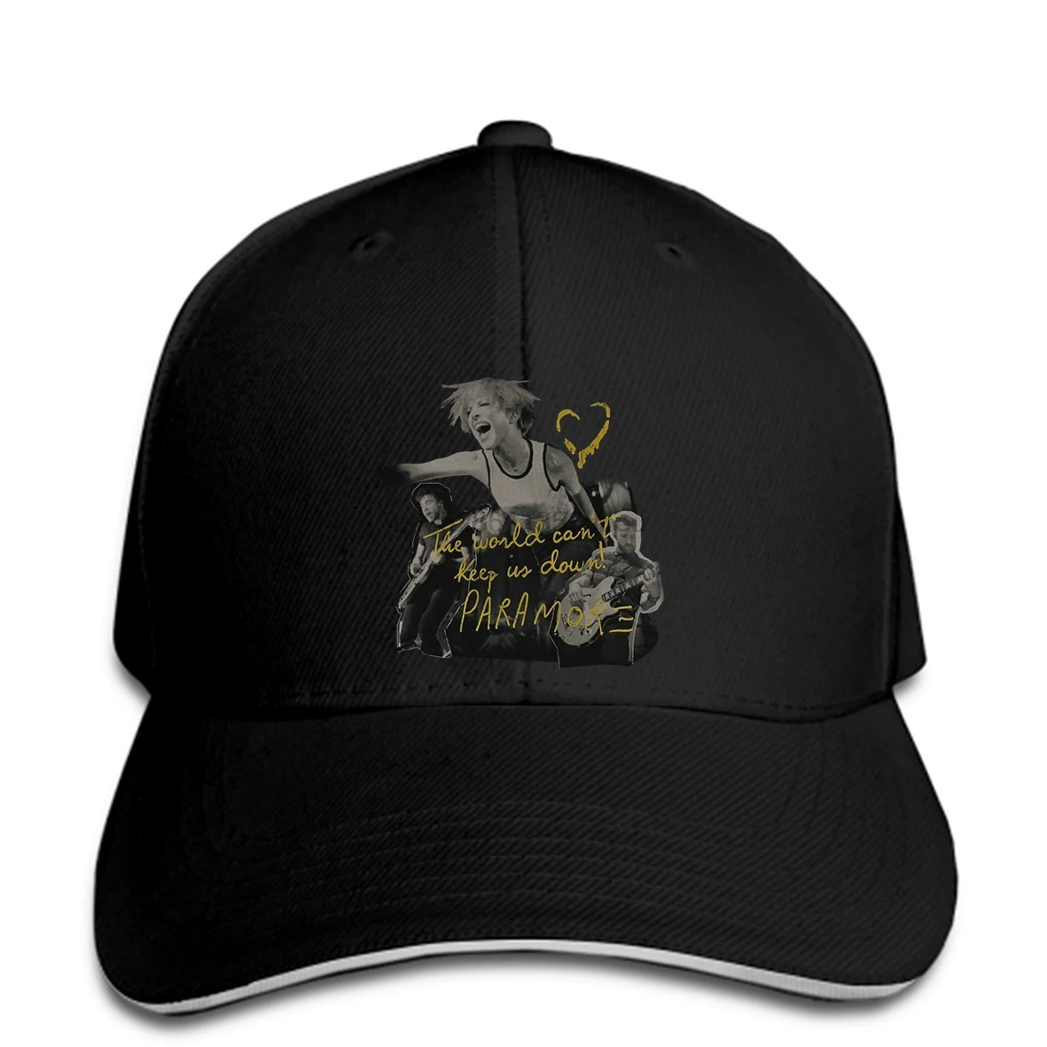 Paramore Мужская бейсболка мир не может держать нас вниз snapback шляпа пиковая