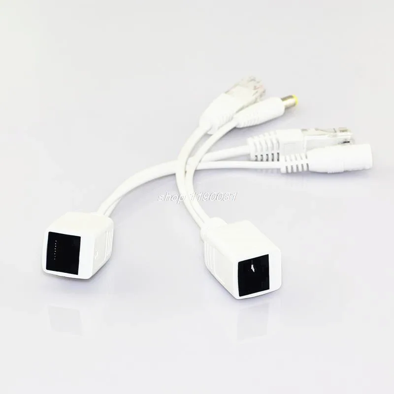 1 пара POE сплиттер 12 В адаптер Аксессуары RJ45 инжектор комплект питания Соединительный кабель камеры видеонаблюдения для камеры безопасности K09