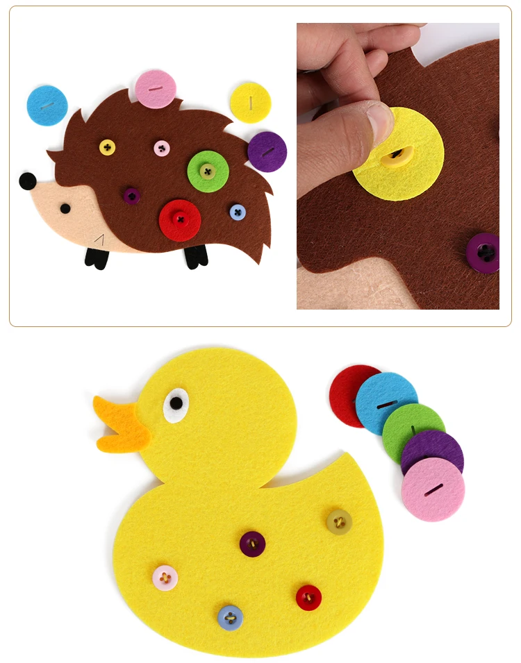 Kindergarten Diy cloth art early education growth toys montessori learn button operation zipper teaching manual course toys