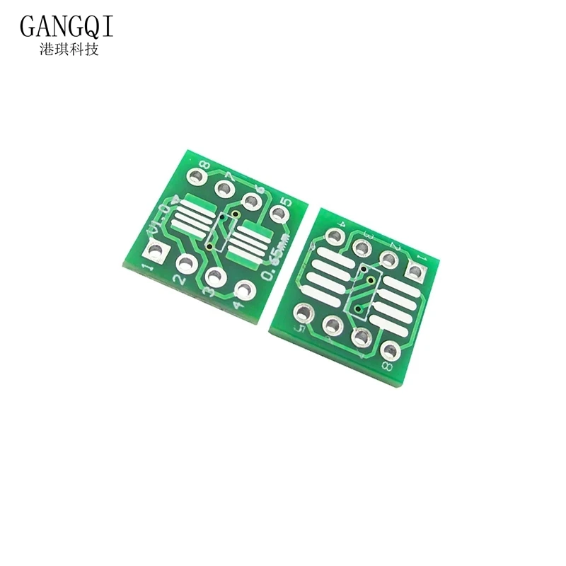 10PCS SOP8 turn DIP8 / SMD to DIP IC adapter Socket SOP8/TSSOP8/SOIC8/SSOP8 Board TO DIP Adapter Converter Plate 0.65mm 1.27mm DIP Adapter Converter