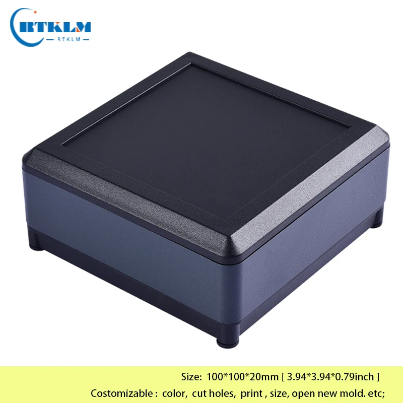 Aluminum project box instrument case aluminium amplifier enclosure DIY juntion box electrical distribution box 100*100*20mm