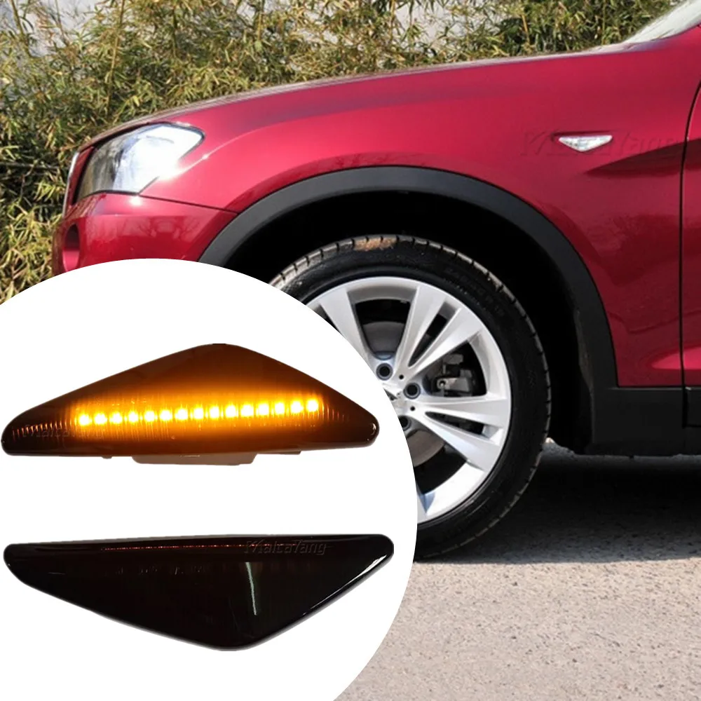 

Flowing Turn Signal Lights Dynamic Car LED Side Marker Sequential Indicator Blinker For BMW X6 E71 E72 X5 E70 X3 F25