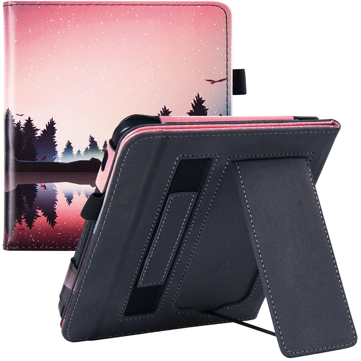 AllNewKoboLibra2CasewithHandStrapPremiumPULeatherStand