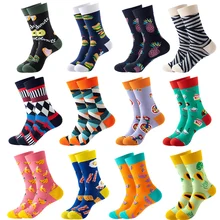 

Unisex Happy Women Men Socks Fruits Food Painting Cotton Colorful Full Socks Womens Streetwear Long Skate Funny Skarpetki Mujer