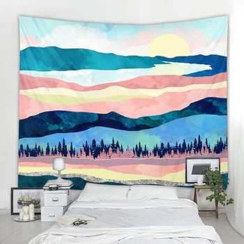 

Colorful mountains and rivers Indian Mandala Tapestry Wall Hanging Bohemian Gypsy Psychedelic Tapiz Witchcraft Tapestry