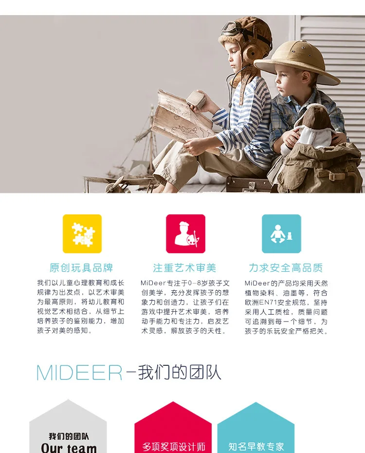 MiDeer Mi Deer Children Static Electricity Scene Sticker Book Baby Recurrent Sticker Affixed Children'S Educational 3-4-5-6-Year