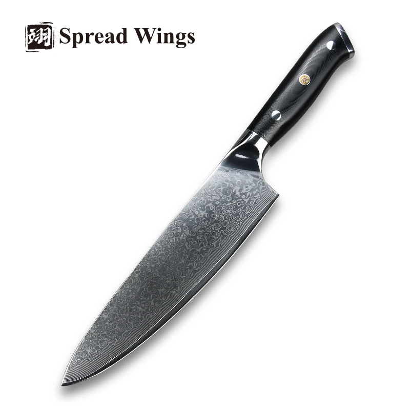 8 Inch Chef Knife Japanese Damascus Steel Kitchen Knives Handmade Cleaver G10 Handle Santoku Utility Paring Boning Cooking Tool chef knife