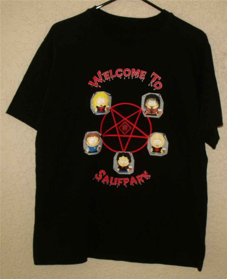 

Southpark German Welcome To Saufpark T-Shirt Men'S Size Medium Black Fashion Cool Tee Shirt