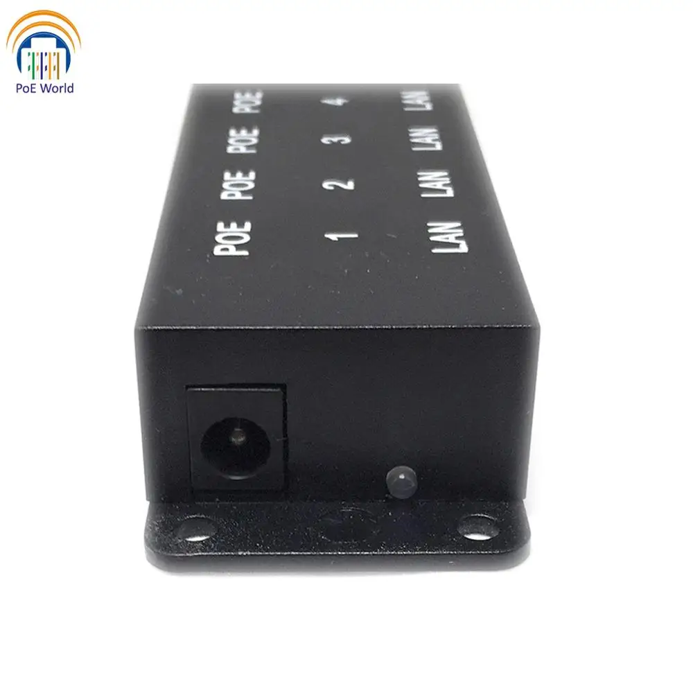 Пассивный Инжектор POE 8 портов черный 10/100 Мбит/с Power over Ethernet PoE коммутационная