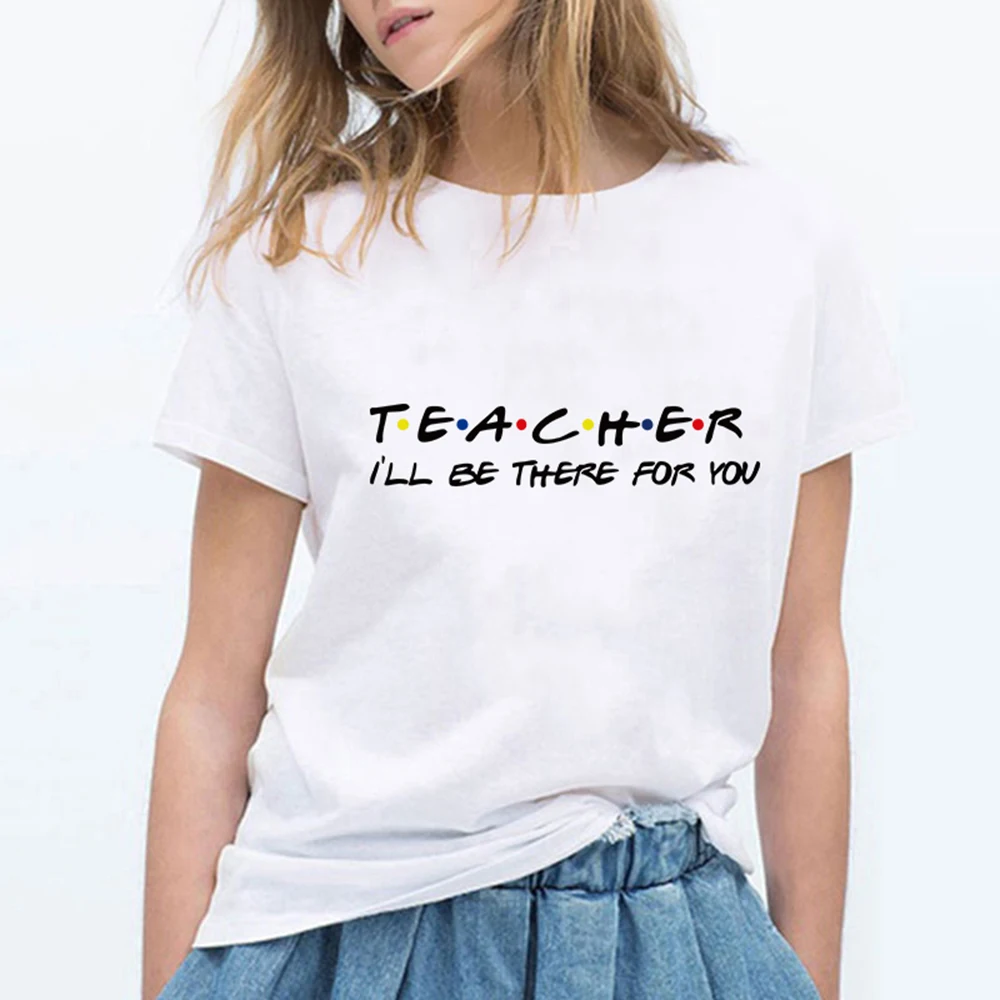 

I'M TEACHER Letter Print Funny Women t shirt Casual White Short Sleeve O Neck Tops Tees girl T shirt Women Casual fashion Shirts