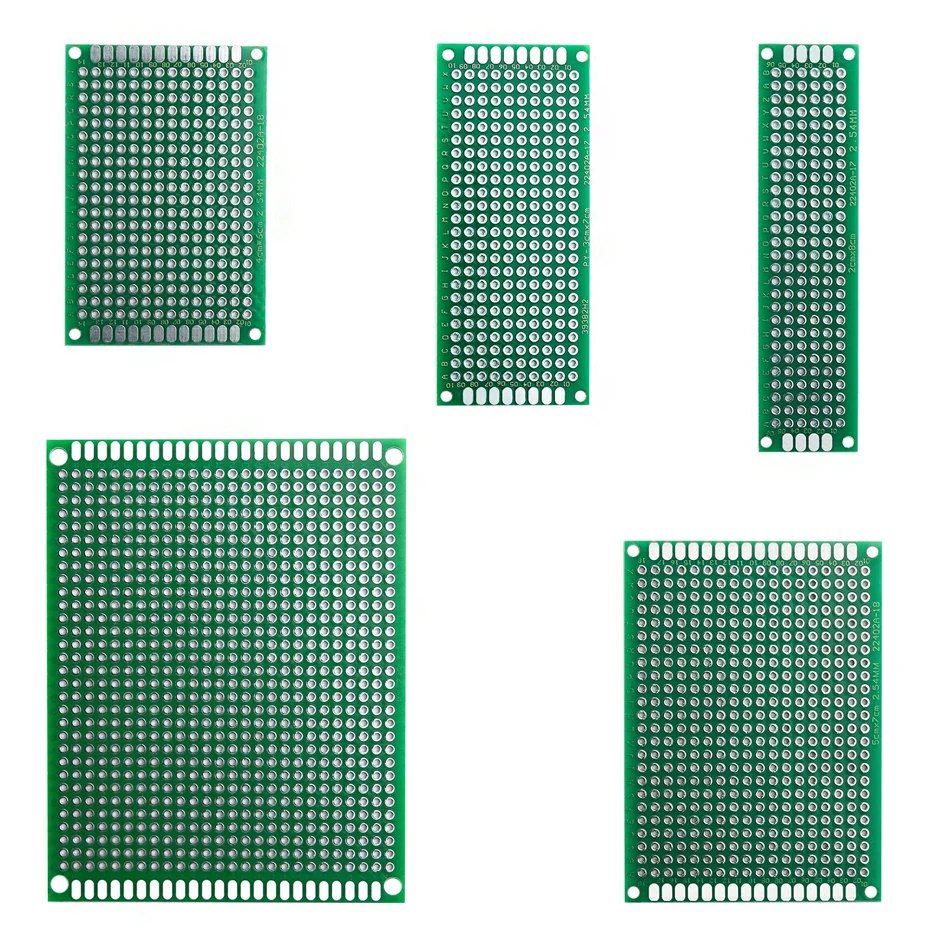5pcs/lot 4x6 3x7 5x7 2x8 7x9cm Double Side Prototype Diy Universal Printed Circuit PCB Board Protoboard For Arduino | Электронные