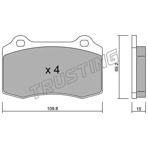 К-т торм. колодок Re CADI CTS, PSA DS3, FO, VO,VAG TRUSTING 260