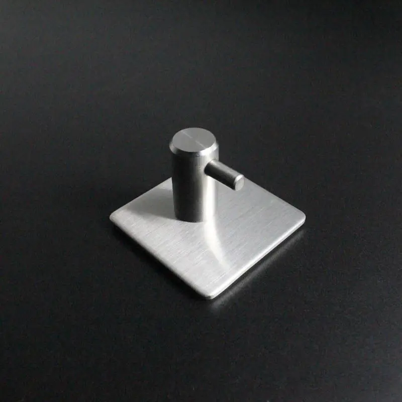 4 Pcs Self Adhesive Hooks, Max 8kg Towel Rail, Hat Towel Robe Coat Stick-up Stainless Steel Hanger for Kitchen Bathrooms Lavator