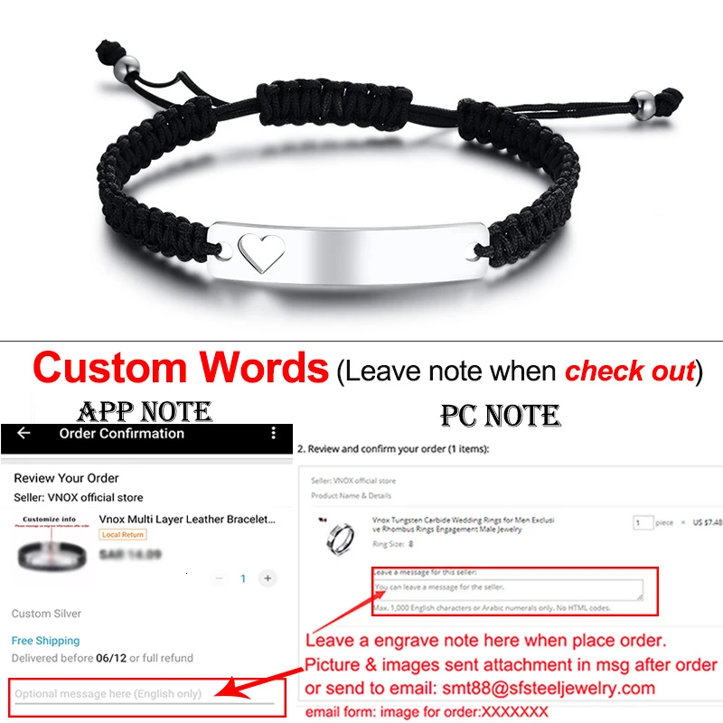 Custom Silver Vnox персонализированные пары браслеты полые сердце нержавеющая сталь ID бар ручной работы браслет для женщин мужчин унисекс ювелирные изделия - Окраска металла: Custom Silver