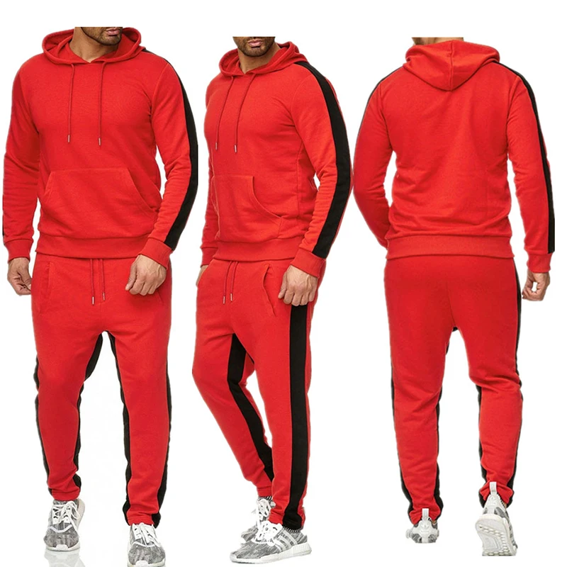 

2 PCS/Set Men's Hoodie+Pants Spring Running Tracksuit Men Sweatshirt Sportwear Set Gym Clothes Sport Suit Dancing Hoodie Suit